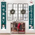 Merry Christmas Banner Christmas Sign for Party Home Porch Holidays