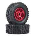 4pcs Metal Beadlock Wheel Hub Rim and Rubber Tire Set for Wpl C14,1
