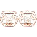 Candle Holder Set Of 2 Geometric Tea Lights Candle Holder for Home A