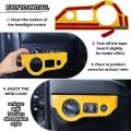 Headlight Switch Trim Abs for Dodge Challenger Charger 15-21 (yellow)