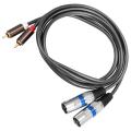 1.5m Dual Rca Male to Xlr Male Cable 2 Xlr to 2 Rca Plug Adapter