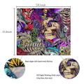 Skull Tapestry Trippy Mushroom Psychedelic Tapestry 51.2 X 59.1 Inch
