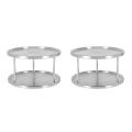 Spice Rack Stainless Steel 360 Degree Turntable 2 Stand