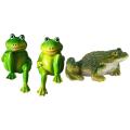 2pcs/set Cute Resin Sitting Frogs Garden Store Decorative S2