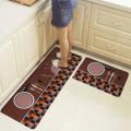 2 Pack Cutlery Tool Print Pattern Kitchen Carpet Floor Mat-coffee