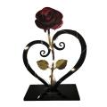 Metal Rose Heart-shaped Stand with Lights Valentine's Day Gift (a)