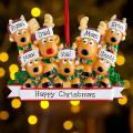 Personalized Deer Christmas Tree Ornament - Cute Deer (family Of 7)