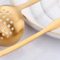Gold Soup Ladle Colander Set,stainless Steel Spoon,for Cooking(2 Pcs)