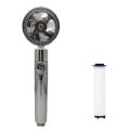 Detachable Handheld Shower Head Water with Fan Spray Nozzle Silver