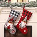 Christmas Stockings with 3d Santa Claus, 2 Pack for Family Decoration