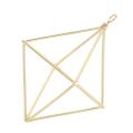Freestanding Geometric Swing Iron Plants Holder Triangular Rack Gold