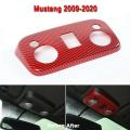 Roof Reading Light Panel Trim Decor for Ford Mustang 09-19 Red Carbon