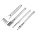 4 Pcs Stitching Chisel Set,for Leather Sewing Craft(4 Mm,silver)