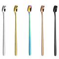 Mixing Stirring Spoon, for Coffee Cocktail Beverage, Set Of 5 Colors