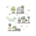 2pcs Green Plant In Removable Wall Stickers Diy Wall Decor(30 X 90cm)