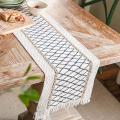 Bohemian Dining Table Runner - Jute Burlap Natural Table Runner