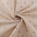 Table Cloth Linen with Lace, Coffee Small Chrysanthemum, 90*90cm