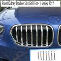 2pcs Car Style Front Kidney Double Slat Grill Grille For-bmw 1 Series