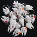 20 Pcs Keychain Key Ring Hang Tooth Shape Cute Dental Gift