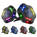 6pack Solar Ground Lights 12 Led Solar Lights Multi-color Disk Lights