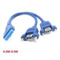 Usb3.0 20pin Cable Extension Cable Bezel Floppy Drive Cable,0.3 Meter