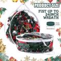 5 Pack Christmas Wreath Container 24 Inch,storage Bag(transparent)