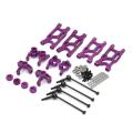 For 1/14 Wltoys 144001 Swing Arm, Steering Cup, 8-pcs Set,purple