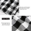 Buffalo Checked Plaid Table Runner 13x84 Inch Black and White