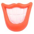 Funny Pet Dog Puppy Chew Sound Big Smile Lips & Teeth Play Toy Red