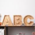 Wooden Personalized Piggy Bank Toy Alphabet for Kids (alphabet-r)