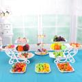 2 Tier Cake Dessert Holder Cupcake Pastry Biscuit Tray A Square
