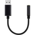Usb to 3.5mm Jack Audio Adapter,for Pc, Ps4,mac Etc (0.6 Feet,black)