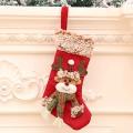 Christmas Stocking Santa Claus Candy Sock Gift Decor Bag, C