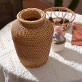 Rattan Woven Art Vase Tabletop Decoration Home Gardening Supplies