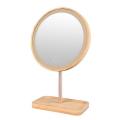 Usb Wooden Led Makeup Mirror Contact Light Beauty Mirror Square Base