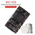 Btcx79 H61 Mining Motherboard with E5 2630 V2 Cpu+fan+switch Cable