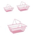 Pink Iron Desktop Cosmetic Makeup Storage Basket Sundries Organizer