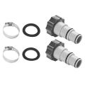 2pcs Pool Threaded Connection Pumps Conversion Adapter for Intex Pool