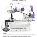 2-speed Mini Electric Sewing Machine Kit with Light for Kids Eu Plug
