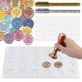 24 Cavities Silicone Pad/mat for Wax Seal Stamp, with 50 Pcs