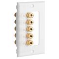 Gold Plated Copper Banana Binding Post Coupler Type Audio Wall Plate
