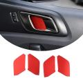 For Ford Ranger 2015+ Aluminum Alloy Car Inner Door Bowl Cover,red