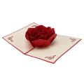 3d Pop Up Rose Thank You Greeting Postcards Flower Handmade