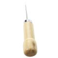 Wooden Handle Canvas Leather Working Sewing Awl Tool 6" Long