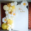 1 Set White Daisy Balloon Garland Kit Lemon Yellow Balloon Birthday
