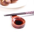 Wood Sauce Dish Chopsticks Stand 2 In 1 Solid Double-use Tableware