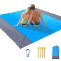 210 X 200cm Picnic Blanket Extra Large Waterproof Beach Mat -blue