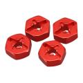 40x Aluminum Alloy 12mm Combiner Wheel Hub Hex Adapter Upgrades,red