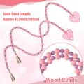Valentine's Day Wooden Bead Garlands with Tassel for Home Decor, A