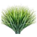 12 Bundles Artificial Grasses Outdoor Fake Grass Faux Plastic Plants